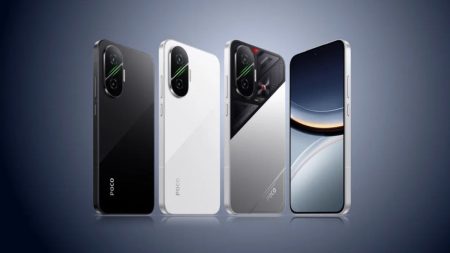 Poco F7 smartphone front and back view with specs and price in Pakistan