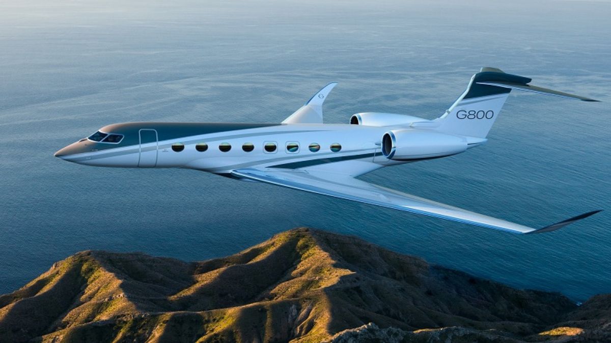 Luxury private jet parked on airport runway in Pakistan