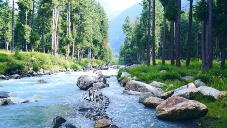 Road to Kumrat Valley from Islamabad with forest and mountain views