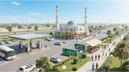 Illustration of Lahore Ring Road with new rest area developments