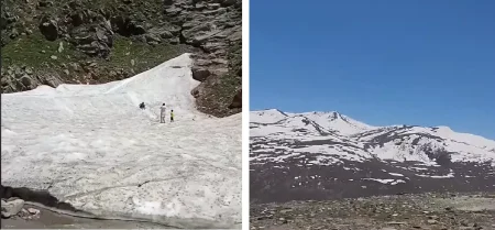 Babusar Top experienced an unexpected snowfall in July, marking a rare climate event with temperatures plunging below freezing.