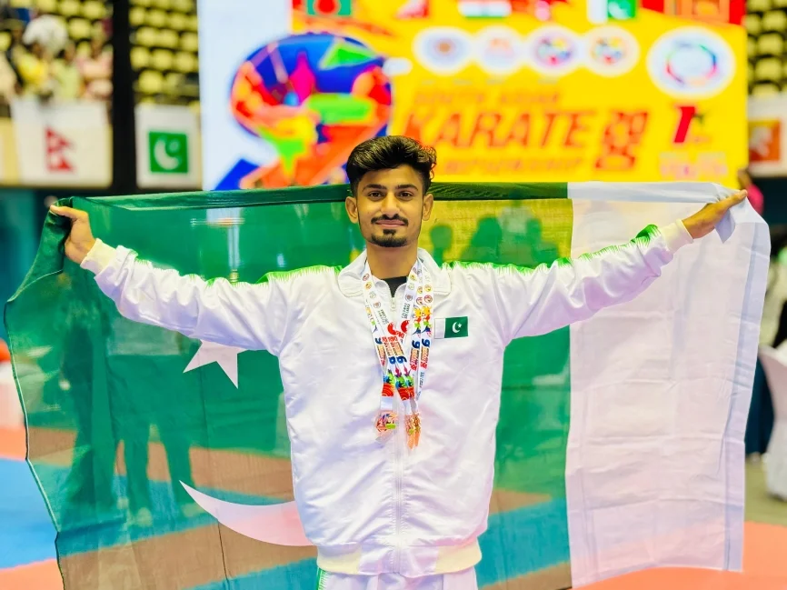 Abdul Rehman Wins 3 Medals at South Asian Karate Championship