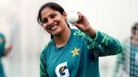 Sadia Iqbal ranked among the top five bowlers in the International Cricket Council's (ICC) T20 International bowling list as of July 2025.