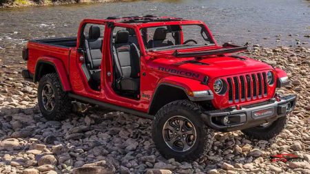 Jeep Gladiator 2025 pickup truck parked in Pakistan, showing rugged design and off-road features