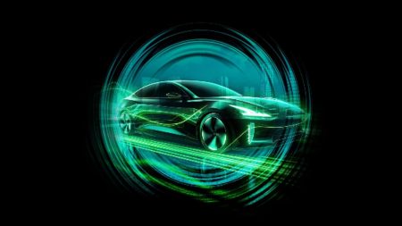Electric and smart vehicles representing the transformation of the automotive industry in 2025.