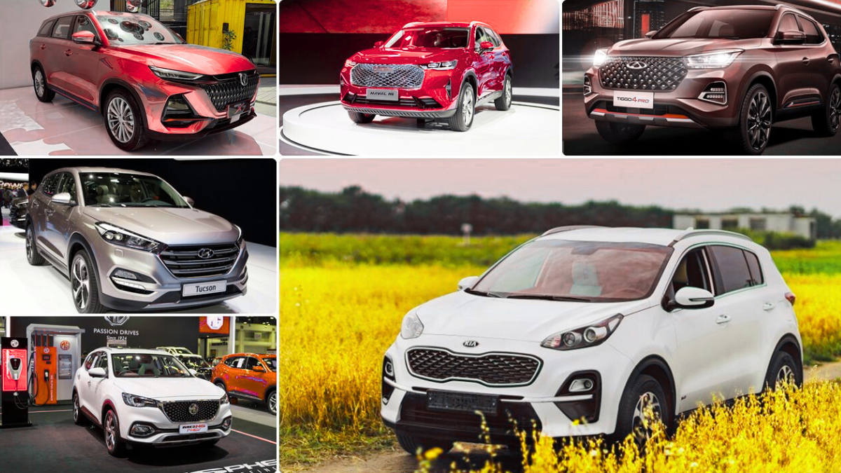 A lineup of top SUVs available in Pakistan 2025 showcasing modern designs and features