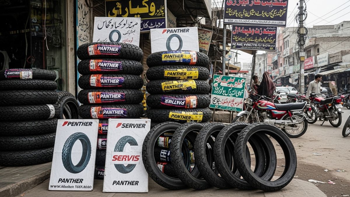 Latest bike tyre prices in Lahore 2025 with Panther and Servis brands