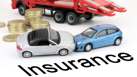 Car insurance concept with a car and insurance documents in Pakistan