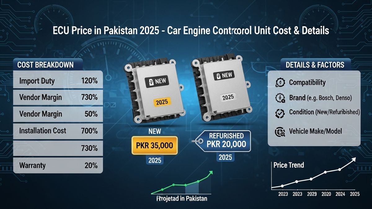 Car ECU unit price in Pakistan 2025 with cost details