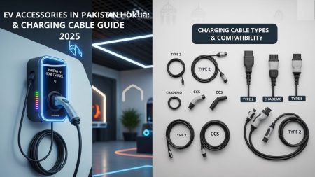 Electric vehicle home charger and charging cables in Pakistan 2025