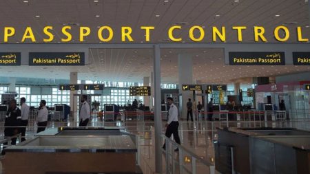 Dedicated immigration counters for foreign travelers at Lahore airport