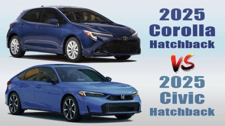 Honda Civic vs Toyota Corolla Hatchback Comparison 2025 Honda Civic and Toyota Corolla Hatchback side-by-side comparison 2025 Pakistan