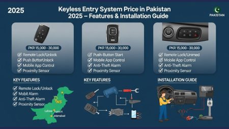 Car keyless entry remote with push start button in Pakistan