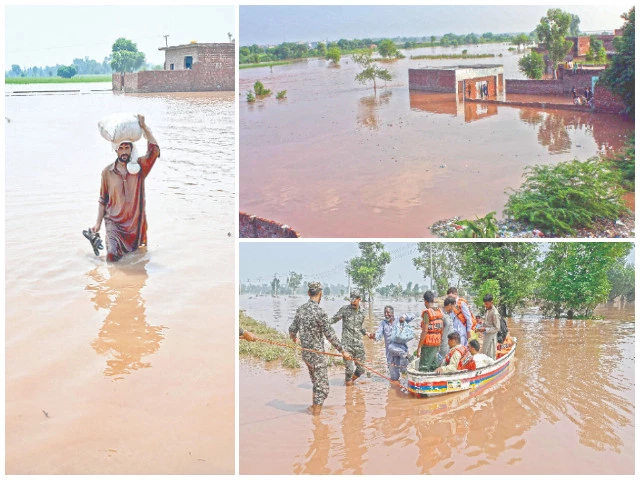 Lahore Floods: Water Submerges Residential Areas