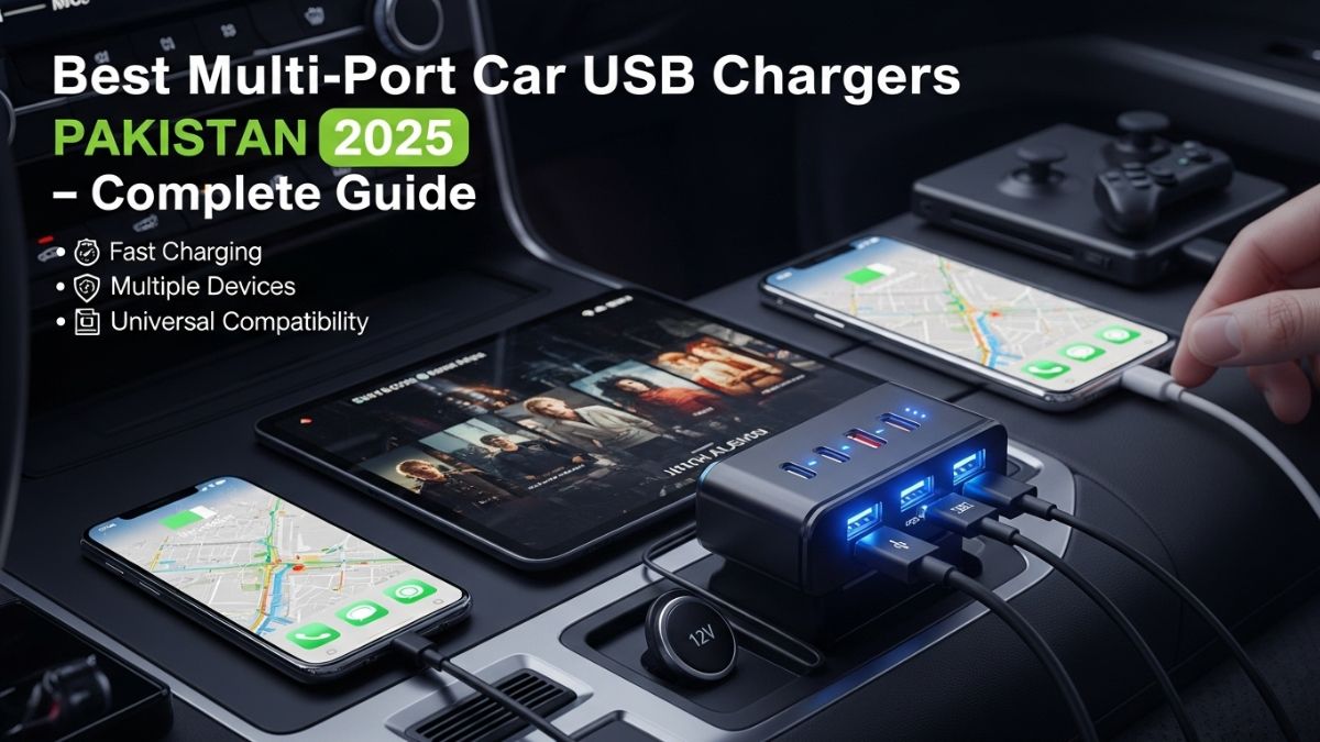 Top multi-port car USB chargers in Pakistan with fast charging support