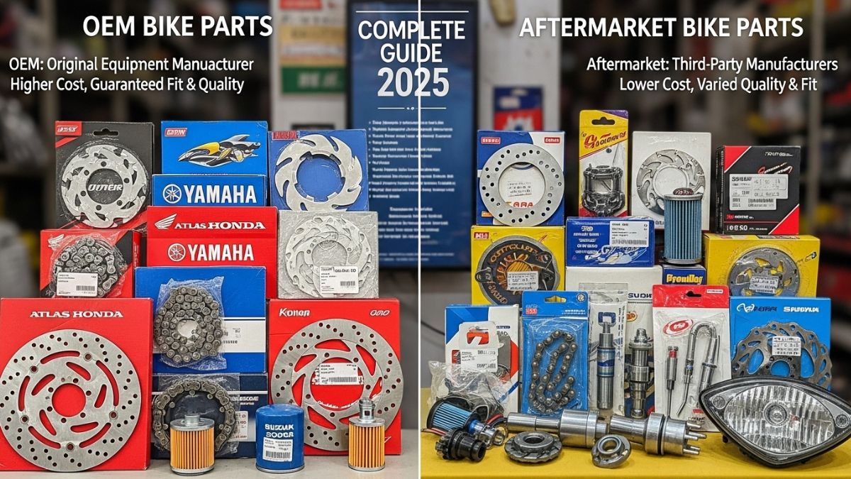 Comparison of OEM and aftermarket motorcycle parts in Pakistan
