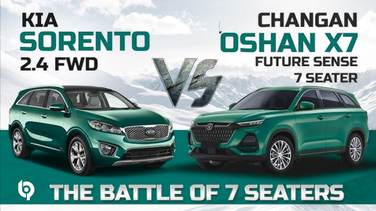 Changan Oshan X7 and Kia Sorento 2025 resale value comparison in Pakistan showing price, depreciation, and market demand analysis.