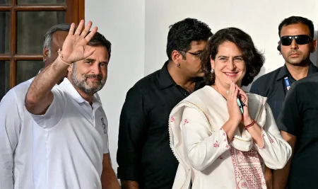 Rahul Gandhi, Priyanka Gandhi Detained in Election Protest Rahul Gandhi, Priyanka Gandhi