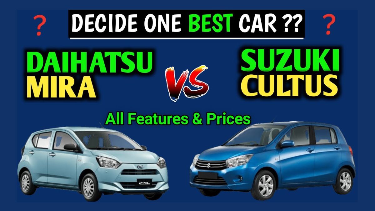 Suzuki Alto vs Cultus vs Daihatsu Mira side-by-side comparison image 2025