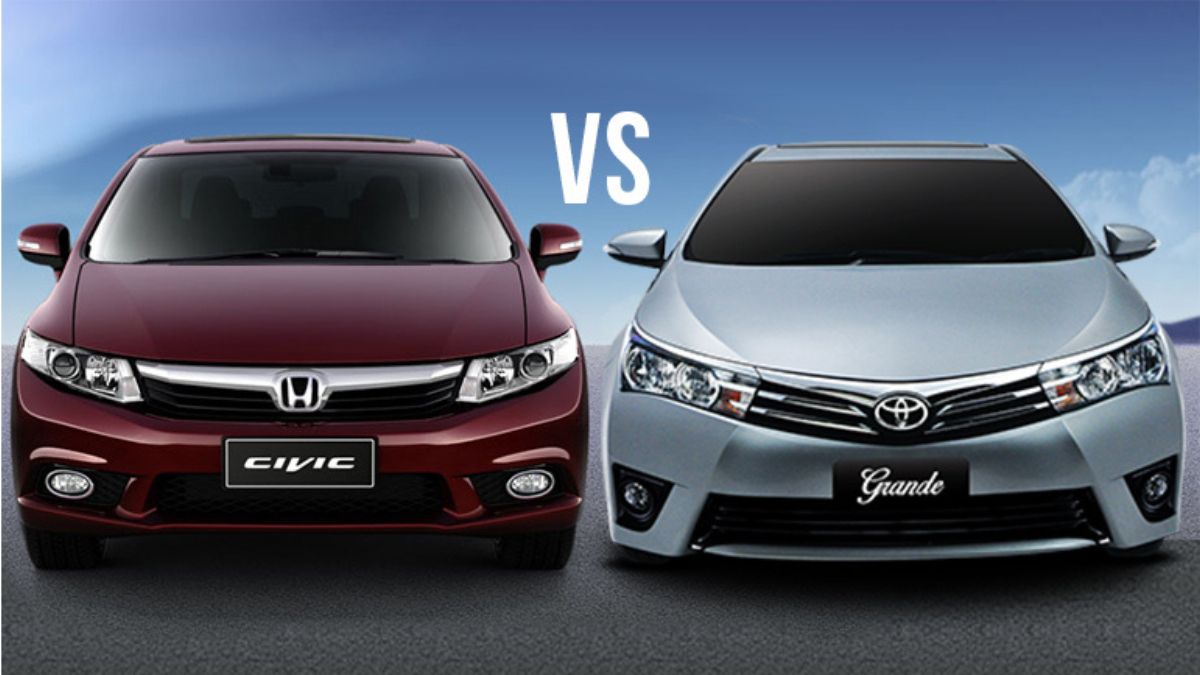Toyota Corolla, Honda Civic, Toyota Yaris, Honda City comparison 2025