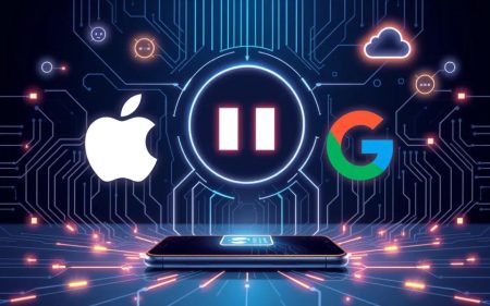 Apple Siri with Google Gemini AI Integration Concept