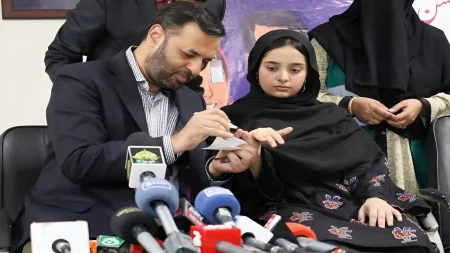 Health Minister Kamal Gets Daughter Vaccinated