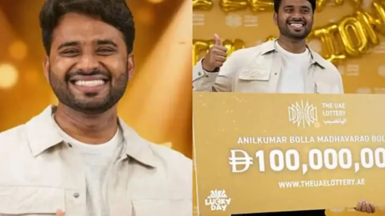 Anilkumar Bolla the Winner of Dh100 Million Lottery in the UAE